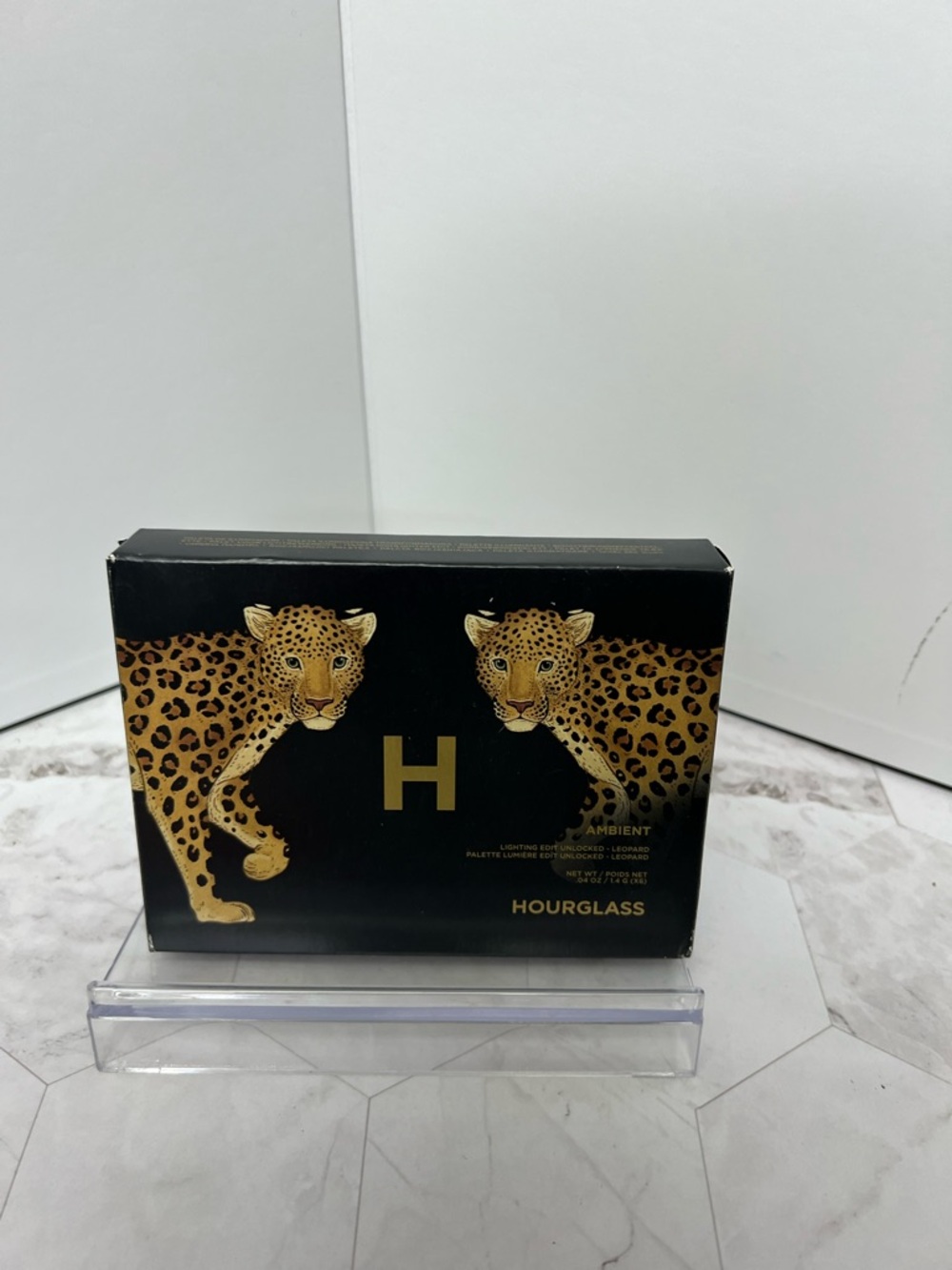 Retired 2023 Hourglass Ambient Lighting Palette - Black & Gold Leopard Artwork